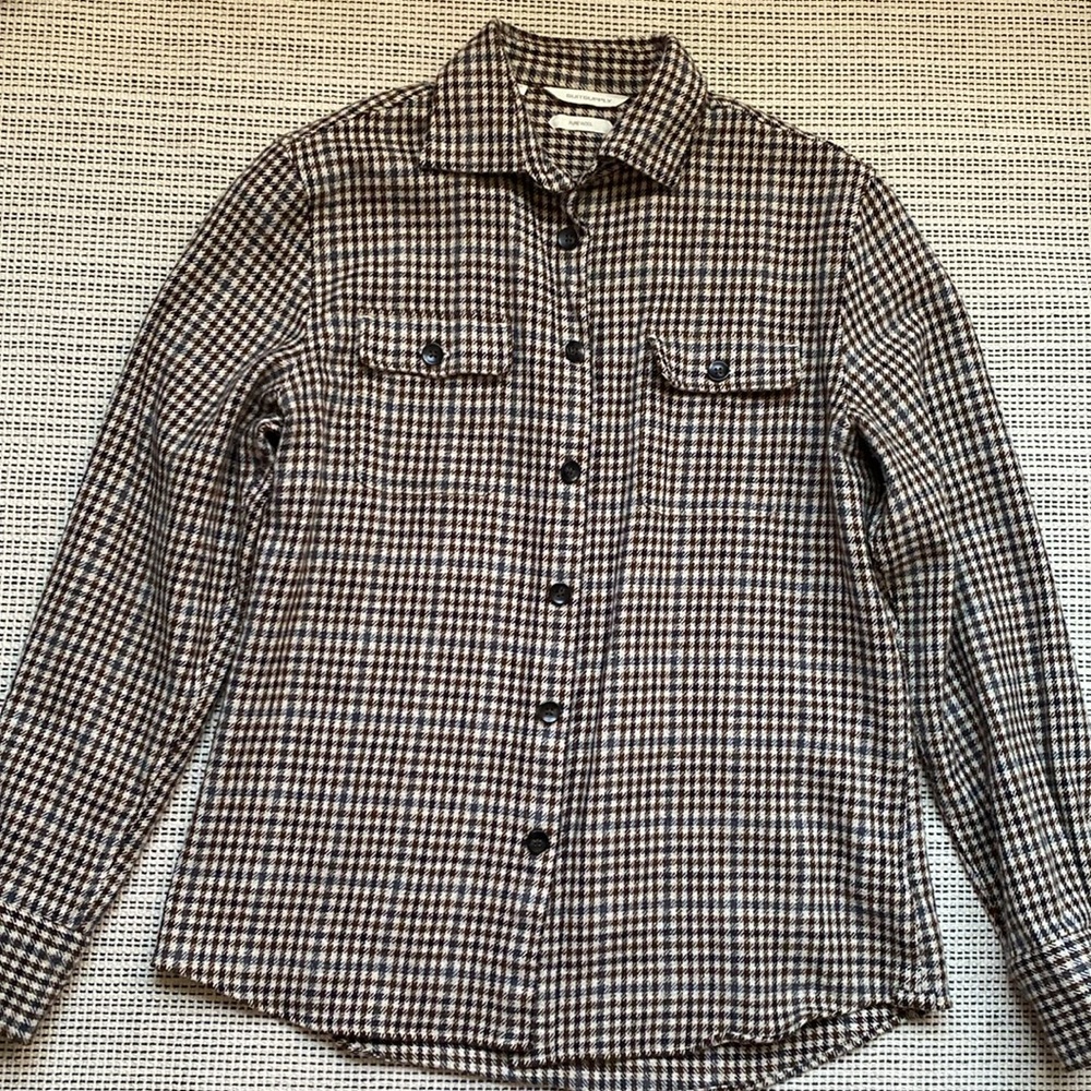 Suitsupply Black and White Checkered Button Down Shirt